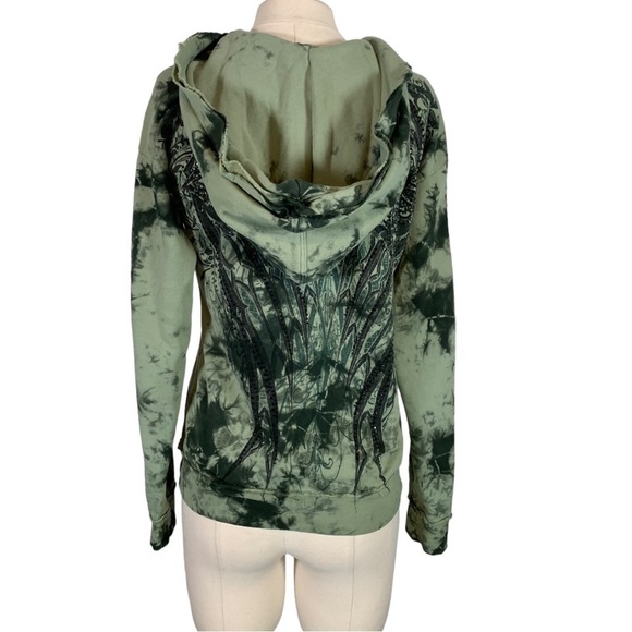 Vintage Affliction Y2k Pull Over Hoodie Sweatshirt Size XS - Picture 5 of 11